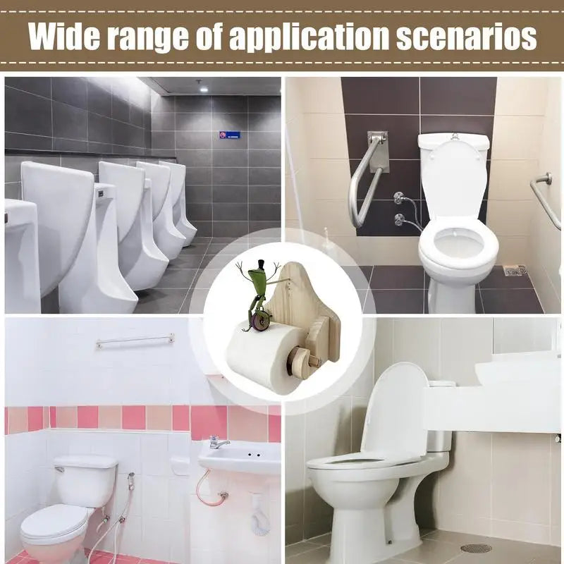 Frosch Toilettenpapierhalter – Verspieltes Design aus Holz