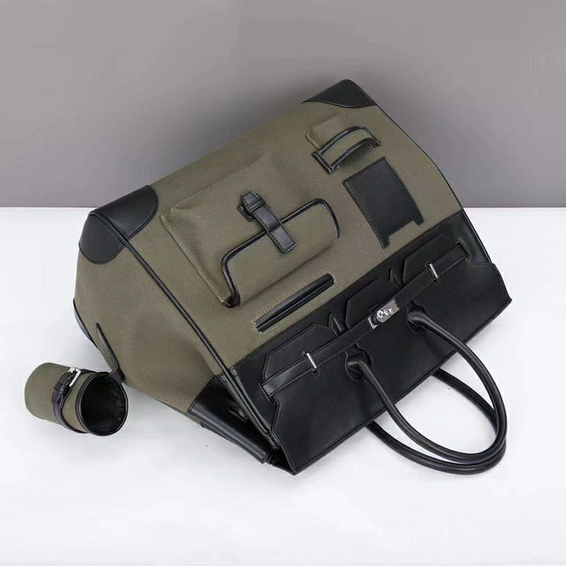 H-40 Herren-Tasche – Canvas & Echtleder für Alltag & Reise