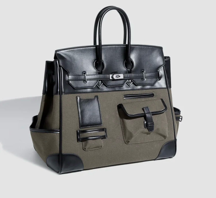 H-40 Herren-Tasche – Canvas & Echtleder für Alltag & Reise