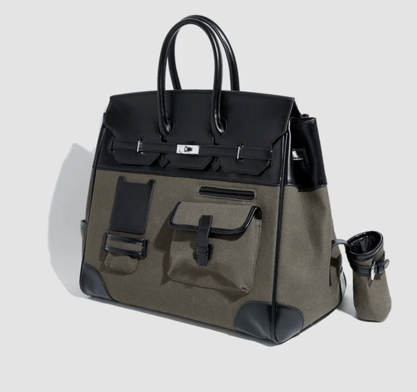 H-40 Herren-Tasche – Canvas & Echtleder für Alltag & Reise