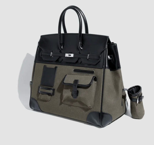 H-40 Herren-Tasche – Canvas & Echtleder für Alltag & Reise