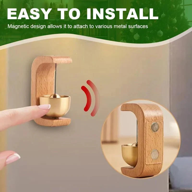 HarmonieGlocke – Charmante C-förmige Holz-Windglocke mit beruhigendem Klang