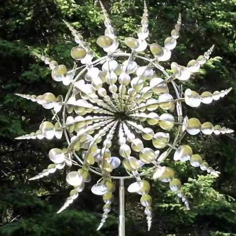 BreezyMetal Charm – Magische Windmühle aus Metall für den Garten