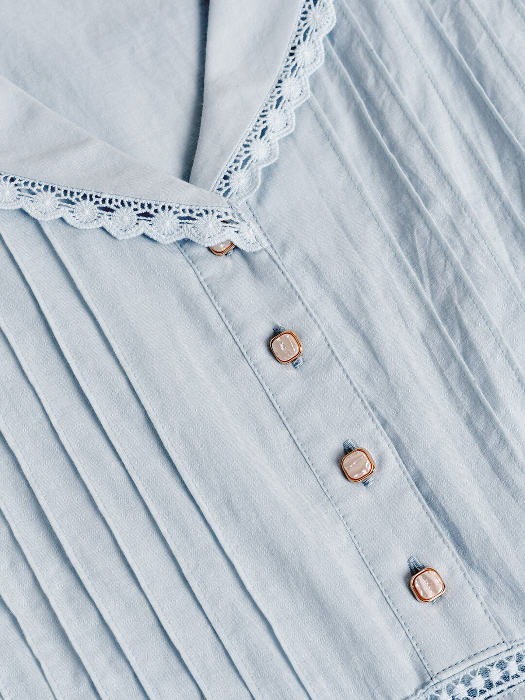 Fiona – Midi-Kleid aus 100% Baumwolle mit V-Ausschnitt