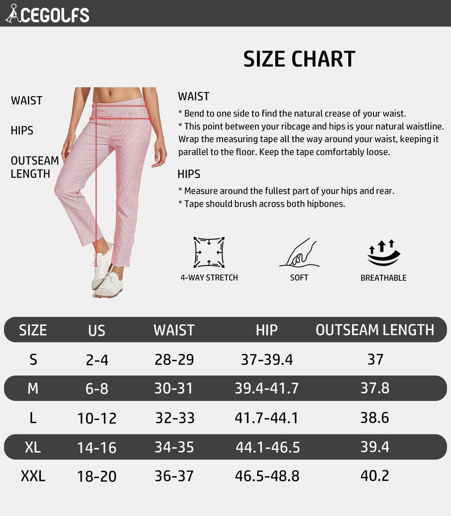 Performance Stretch Knöchelhosen – FormFit™ Funktionshose für Damen