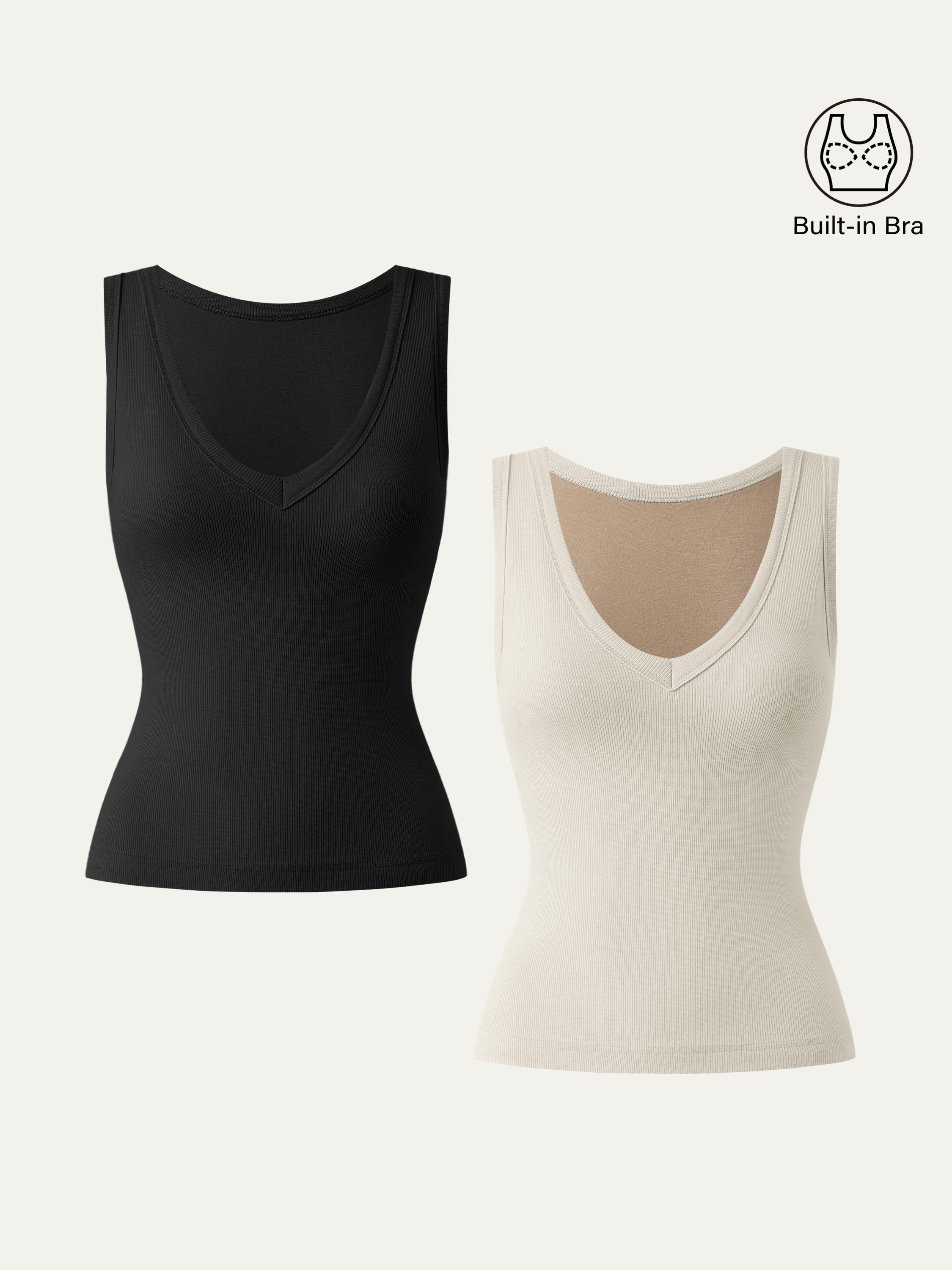 Dehnbare V-Ausschnitt Baumwoll Neue Luftige Brami Tanktop