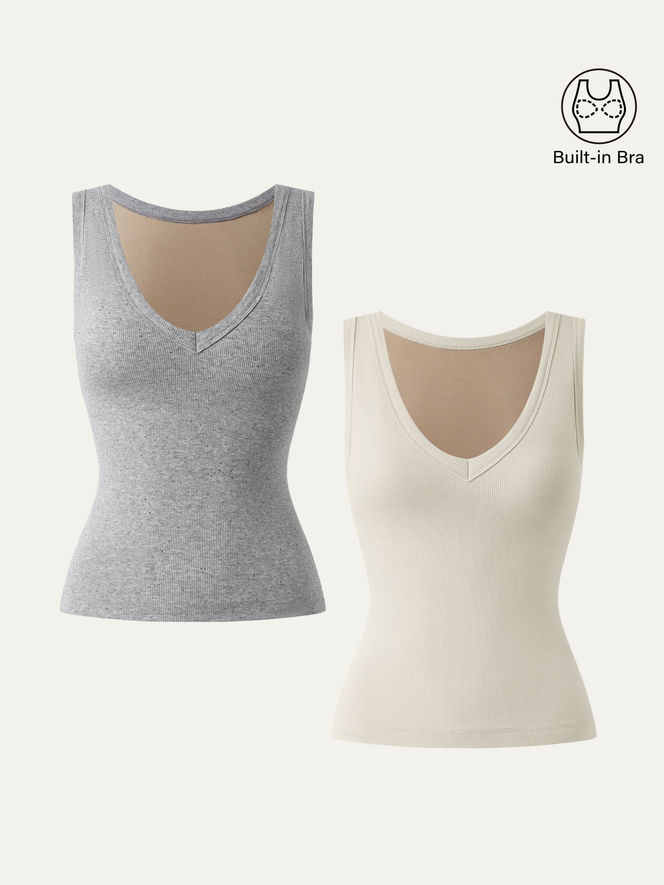 Dehnbare V-Ausschnitt Baumwoll Neue Luftige Brami Tanktop