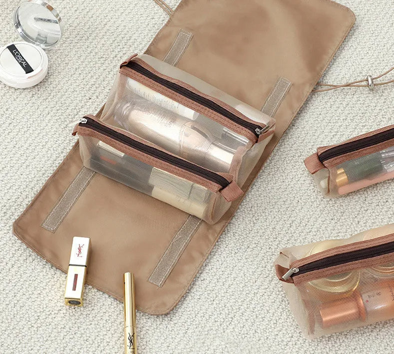 Sac de maquillage amovible et pliable 4 en 1