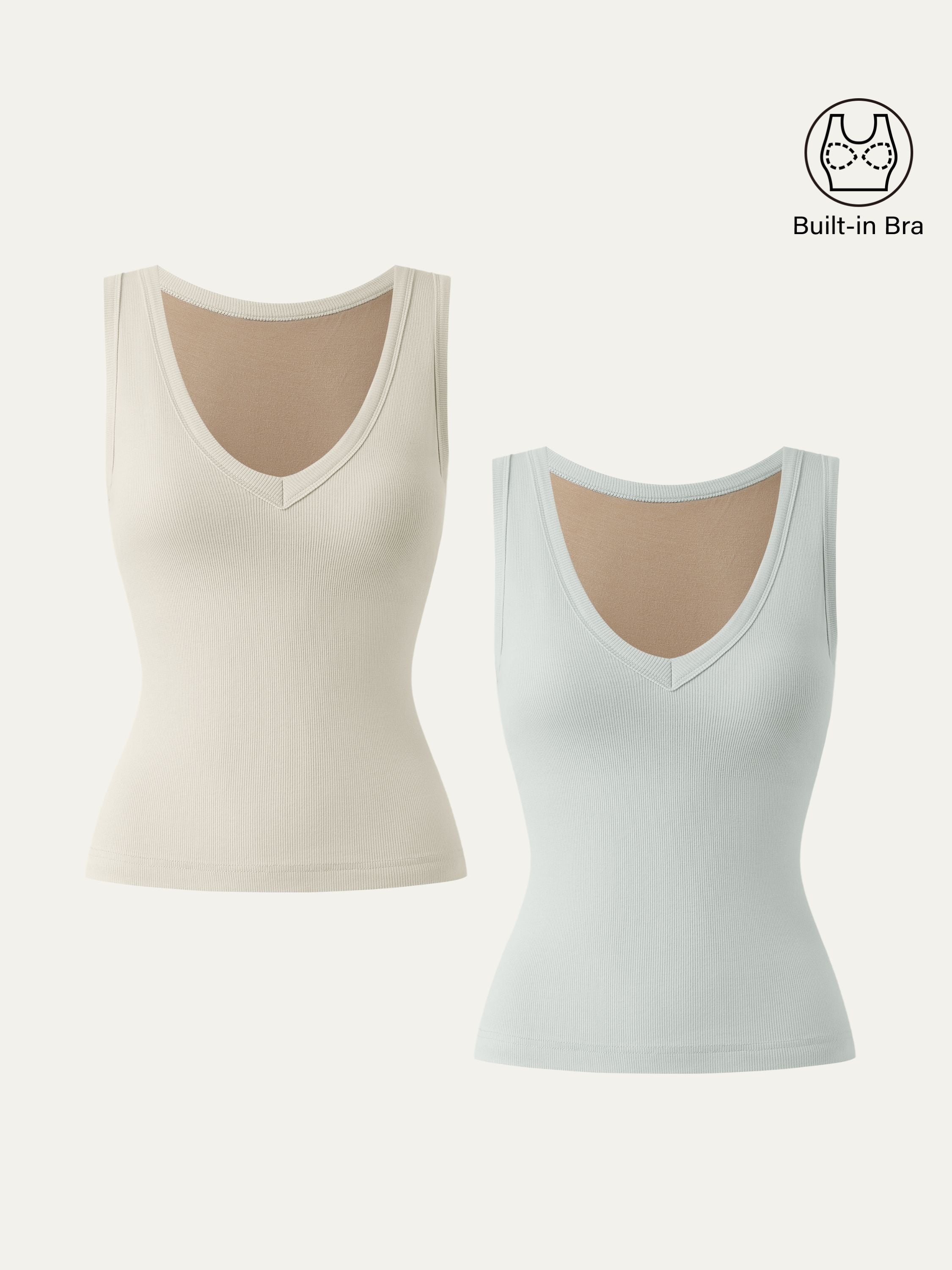Dehnbare V-Ausschnitt Baumwoll Neue Luftige Brami Tanktop