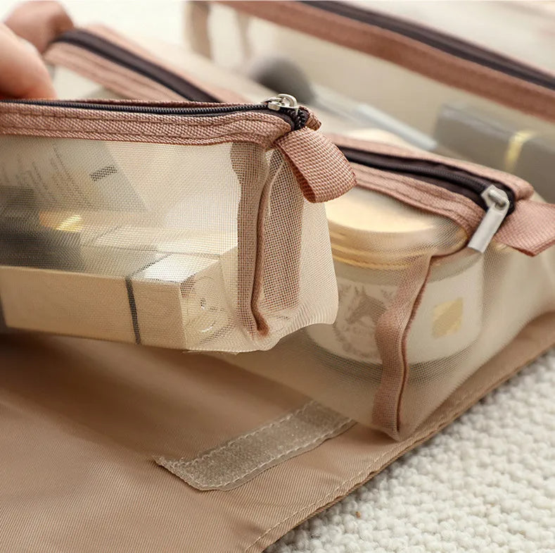 Sac de maquillage amovible et pliable 4 en 1