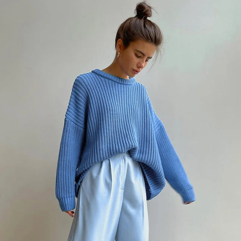 Pull tricoté oversize douillet