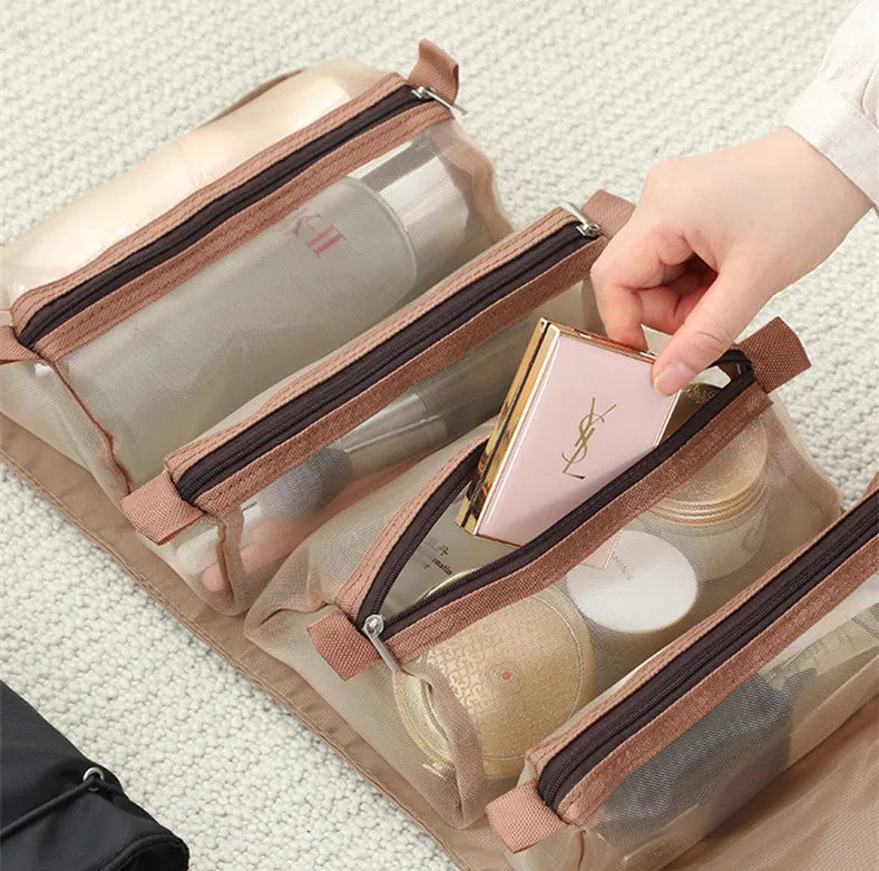 Sac de maquillage amovible et pliable 4 en 1