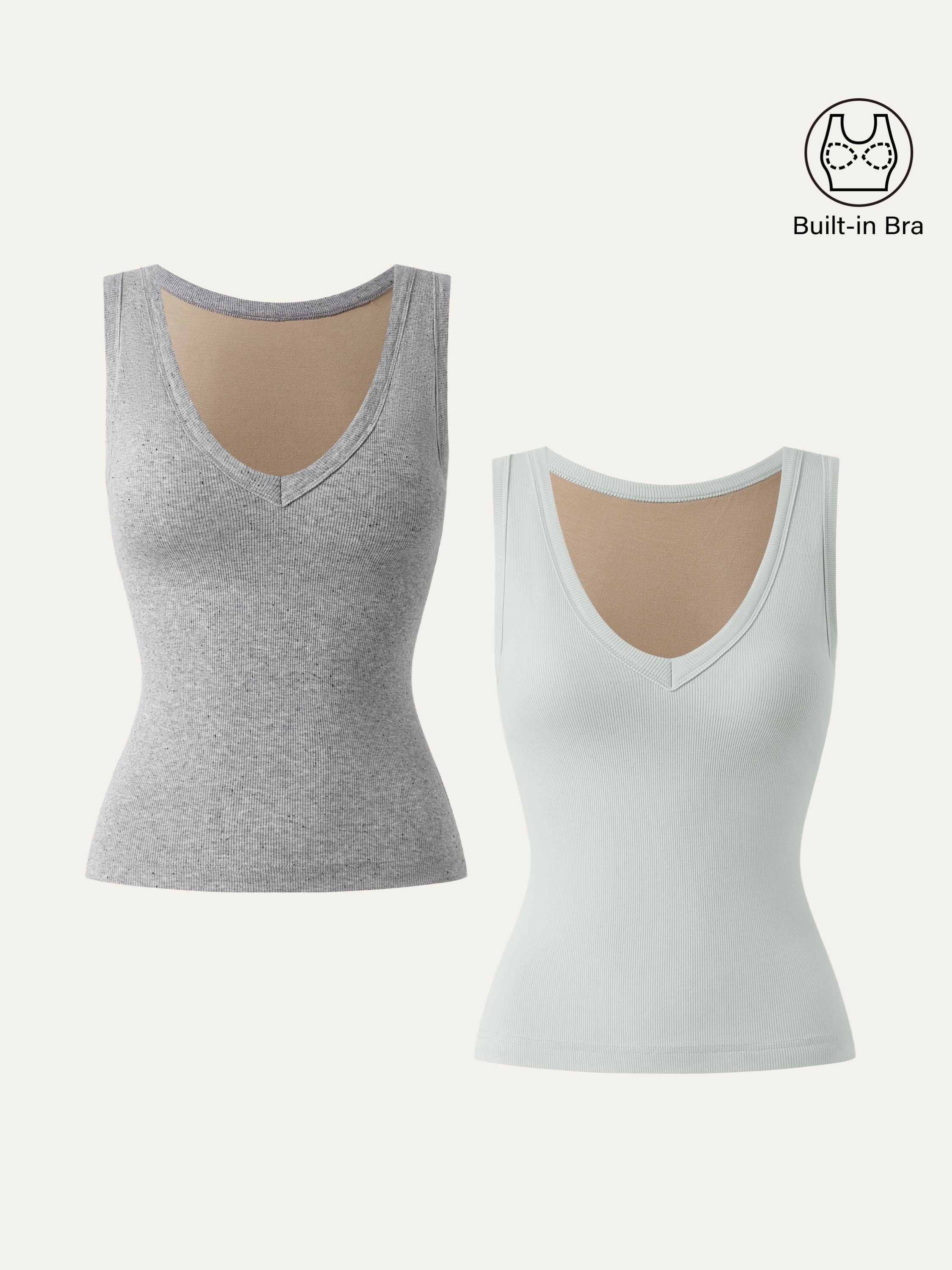 Dehnbare V-Ausschnitt Baumwoll Neue Luftige Brami Tanktop