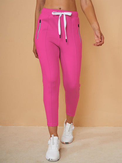 Basic Joggingcaprihosen mit Kordelzug