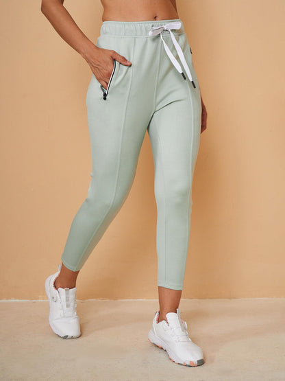 Basic Joggingcaprihosen mit Kordelzug