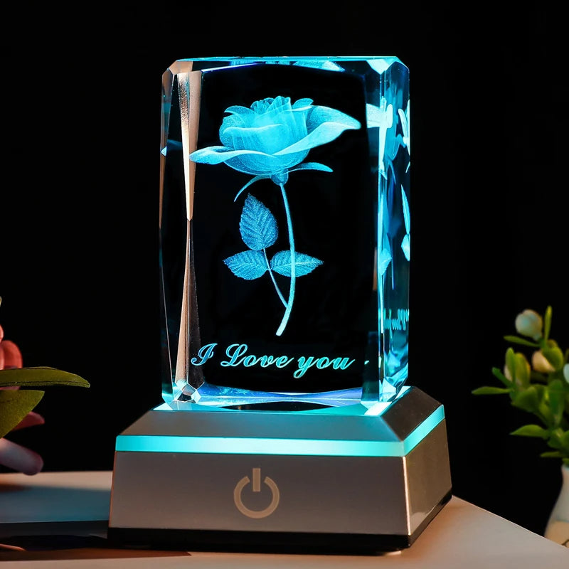 Rose LED 3D – JE T'AIME