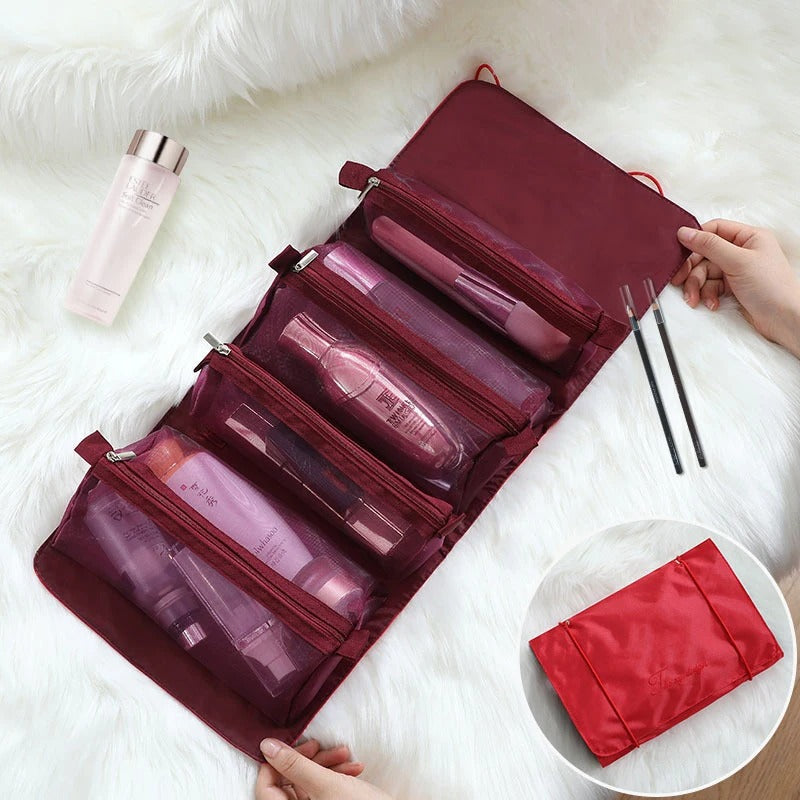 Sac de maquillage amovible et pliable 4 en 1