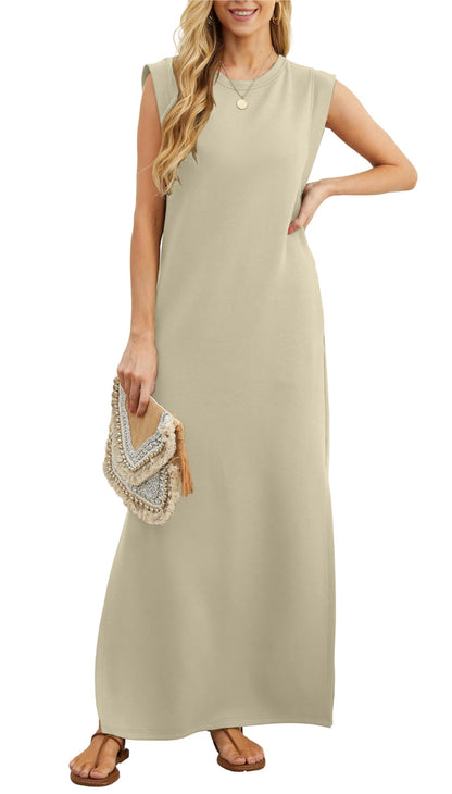 Damara – Maxikleid mit Taschen & seitlichem Schlitz für stilvolle Sommertage