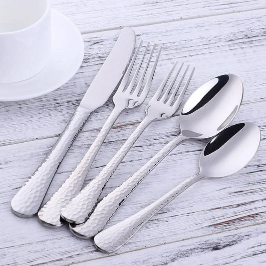 5-teiliges Silber-Edelstahl-Besteck-Set