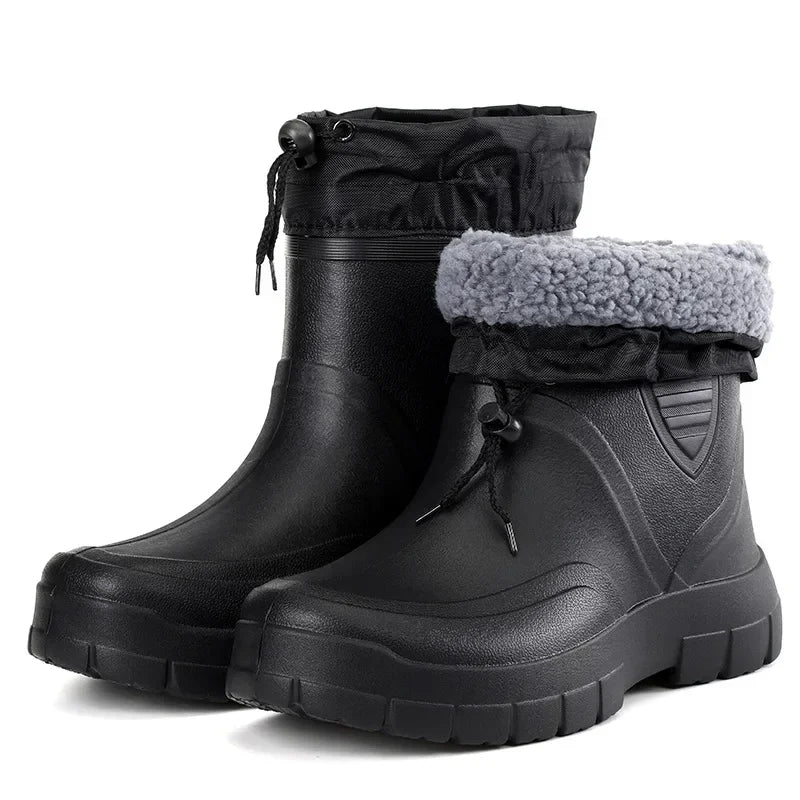 Bottes de pluie en coton pour le vent d'hiver