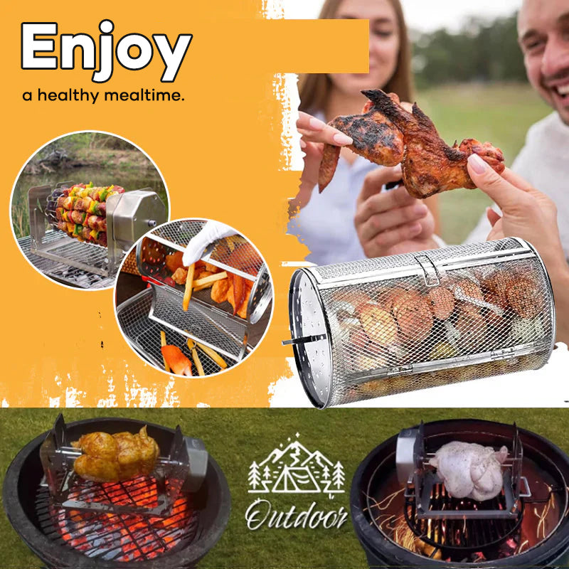 Automatischer Rotierender Grill aus Edelstahl