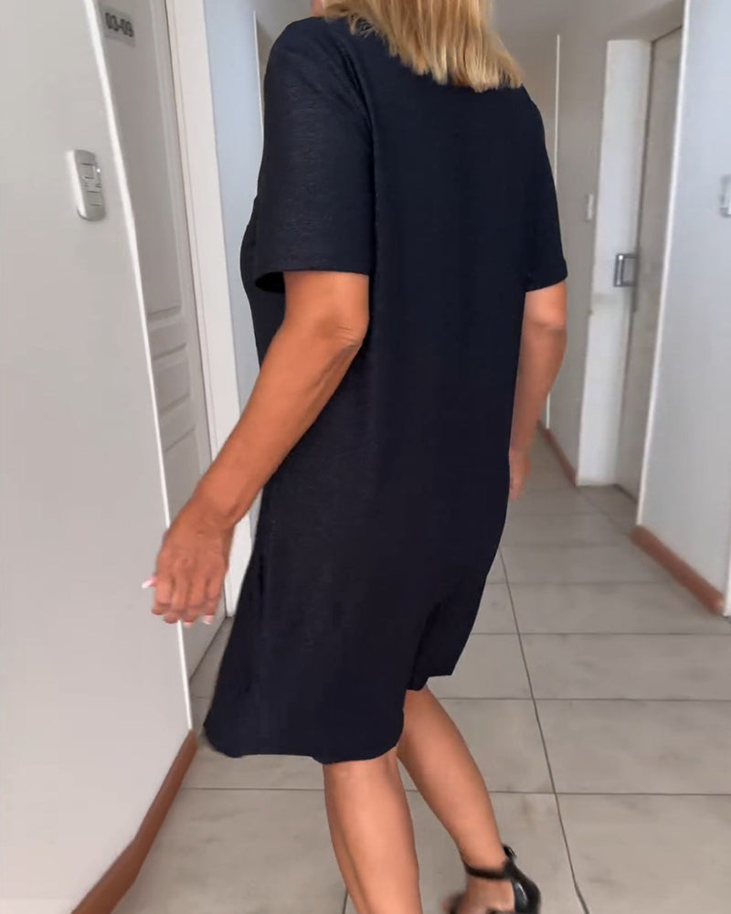 Elessa – Elegantes Wickelkleid mit V-Ausschnitt