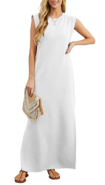Damara – Maxikleid mit Taschen & seitlichem Schlitz für stilvolle Sommertage