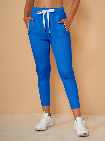 Basic Joggingcaprihosen mit Kordelzug