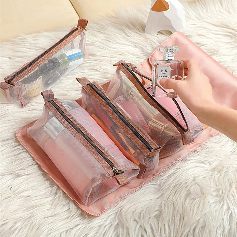 Sac de maquillage amovible et pliable 4 en 1