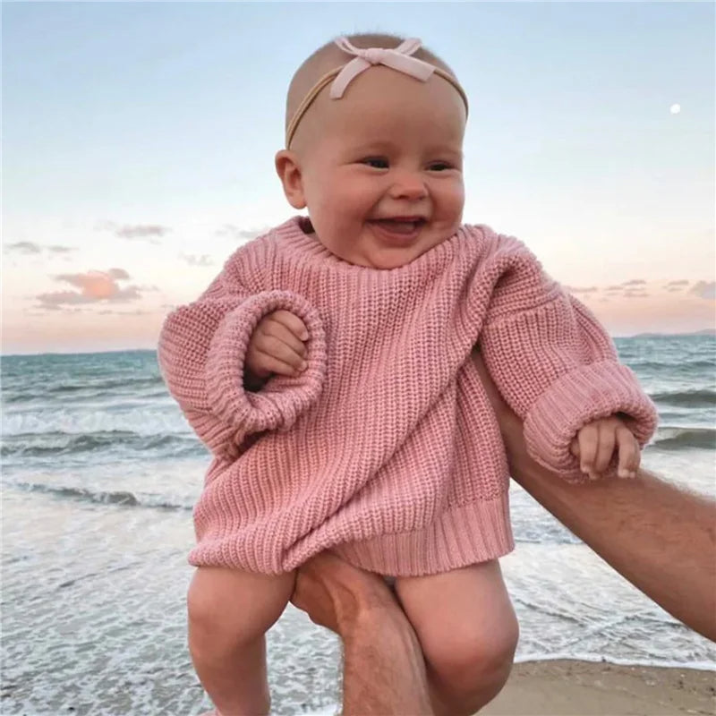 Pull pour enfants en tricot vague