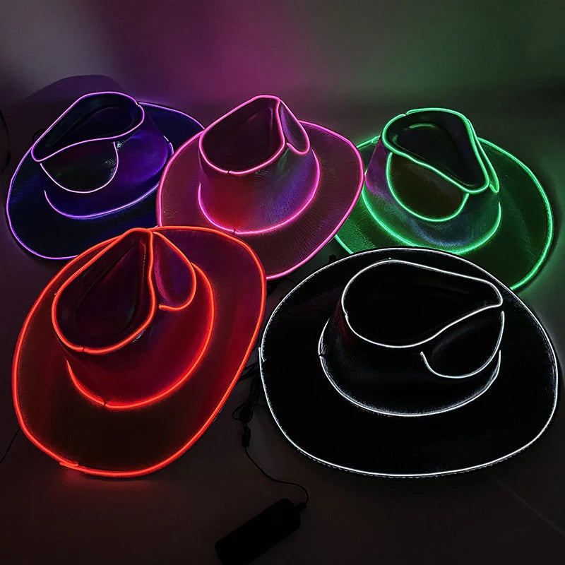 Chapeau de cowboy LED | Déguisement de carnaval