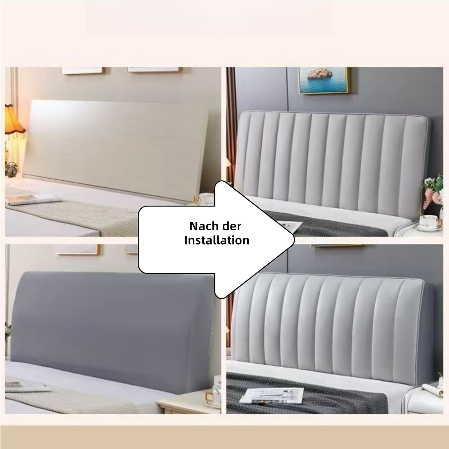 LuxCover Kopfteilbezug – Schützt und verleiht deinem Schlafzimmer Stil 😊