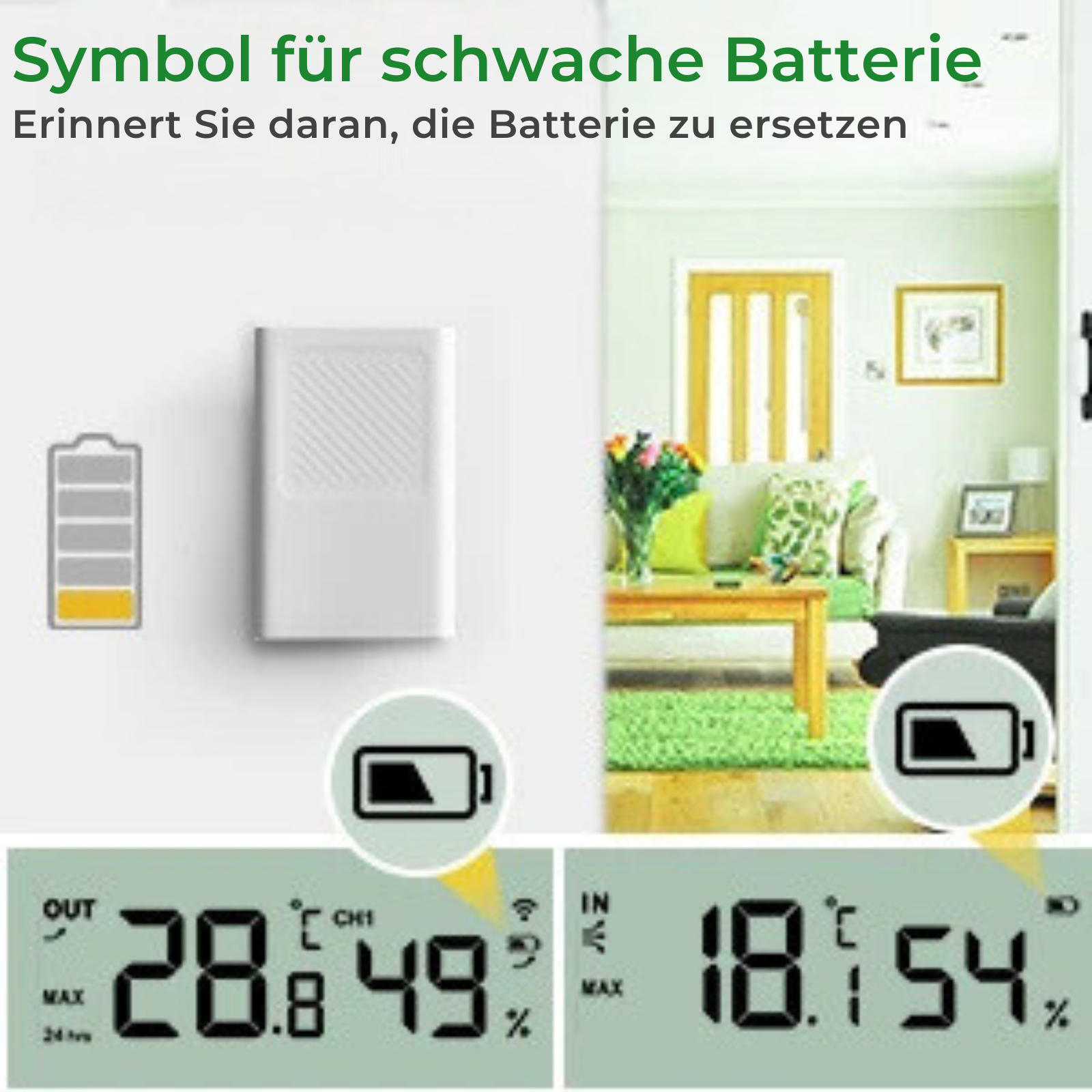 Thermomètre et hygromètre numériques LCD