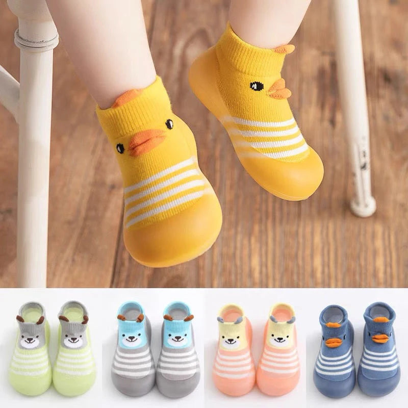 Chaussettes pour bébé sans glissement avec motifs animaux