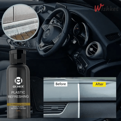 Auto-Kunststoff Renovierer – Tiefenglanz & UV-Schutz | inkl. Schwamm & Mikrofasertuch