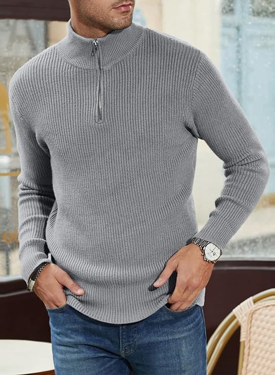 Pull à fermeture éclair élégante pour les hommes