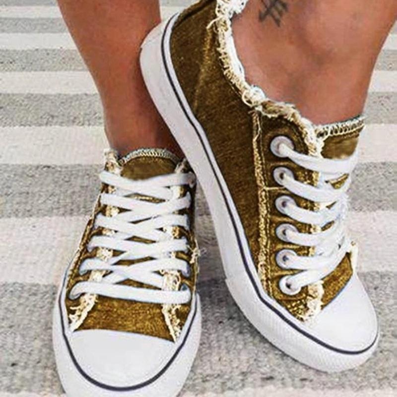 Comelyy Mode Allround-Casual-Flachschuhe aus Canvas