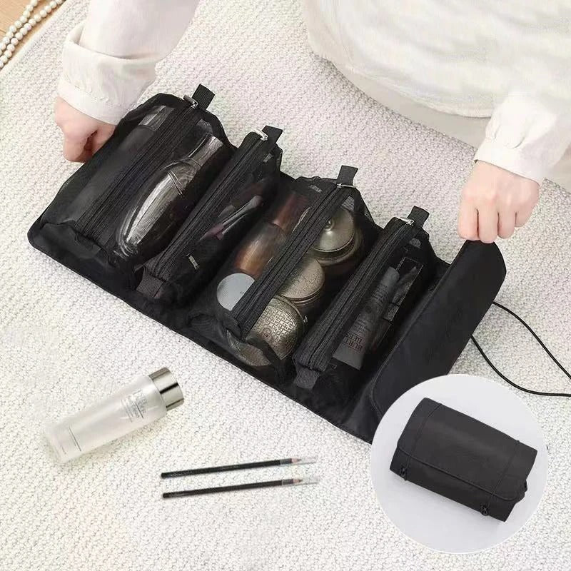 Sac de maquillage amovible et pliable 4 en 1