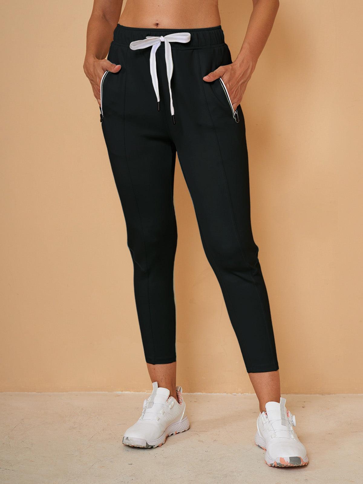 Basic Joggingcaprihosen mit Kordelzug