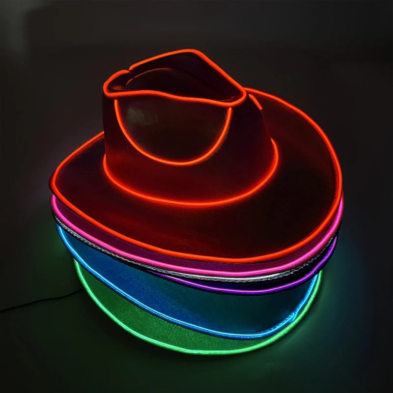 Chapeau de cowboy LED | Déguisement de carnaval