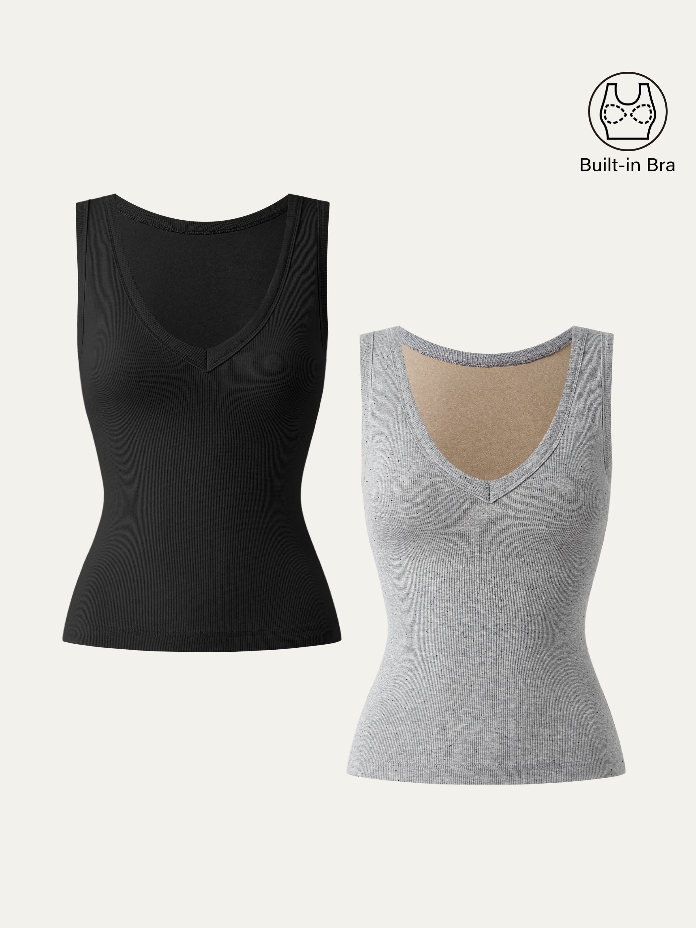Dehnbare V-Ausschnitt Baumwoll Neue Luftige Brami Tanktop