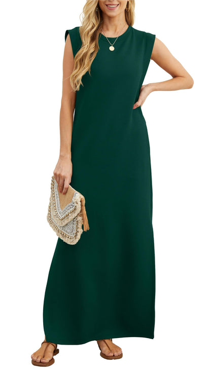 Damara – Maxikleid mit Taschen & seitlichem Schlitz für stilvolle Sommertage