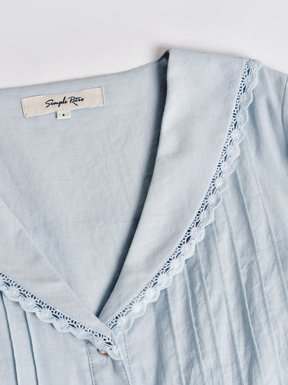 Fiona – Midi-Kleid aus 100% Baumwolle mit V-Ausschnitt