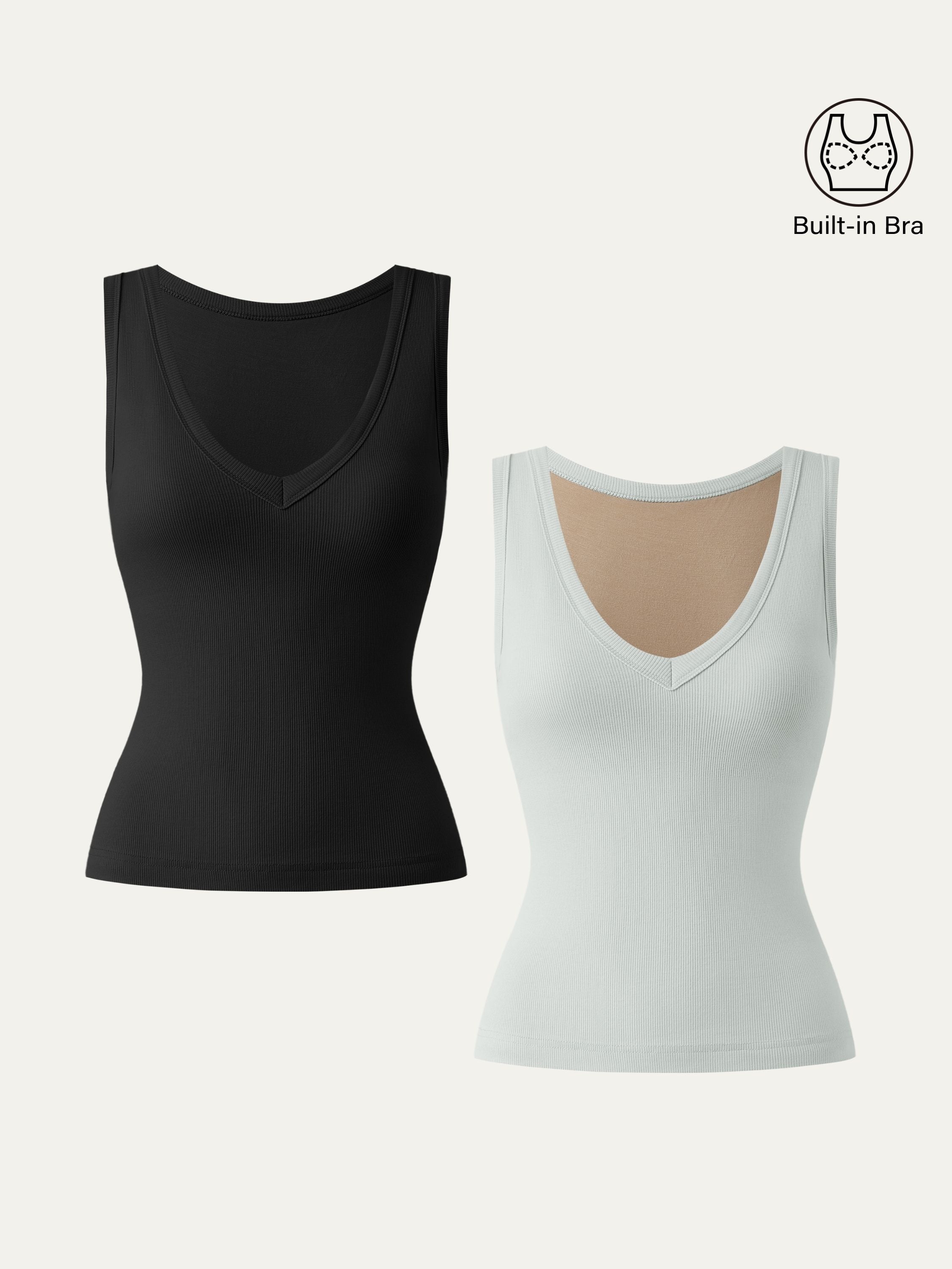 Dehnbare V-Ausschnitt Baumwoll Neue Luftige Brami Tanktop