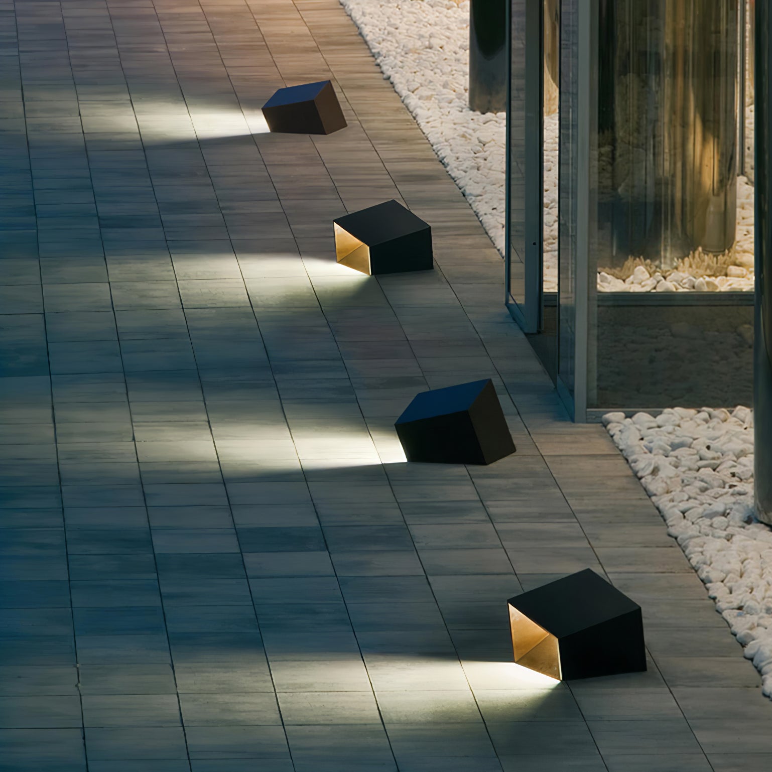 Stilvolle Würfelgarten Solarleuchte für den Außenbereich