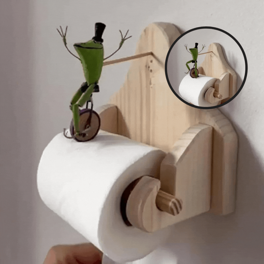 Support de papier toilette grenouille