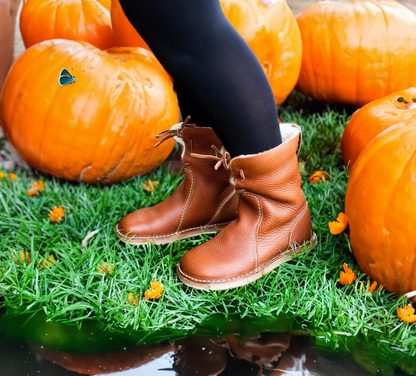 Wasserdichte Kalbsleder-Stiefel mit Wollfutter