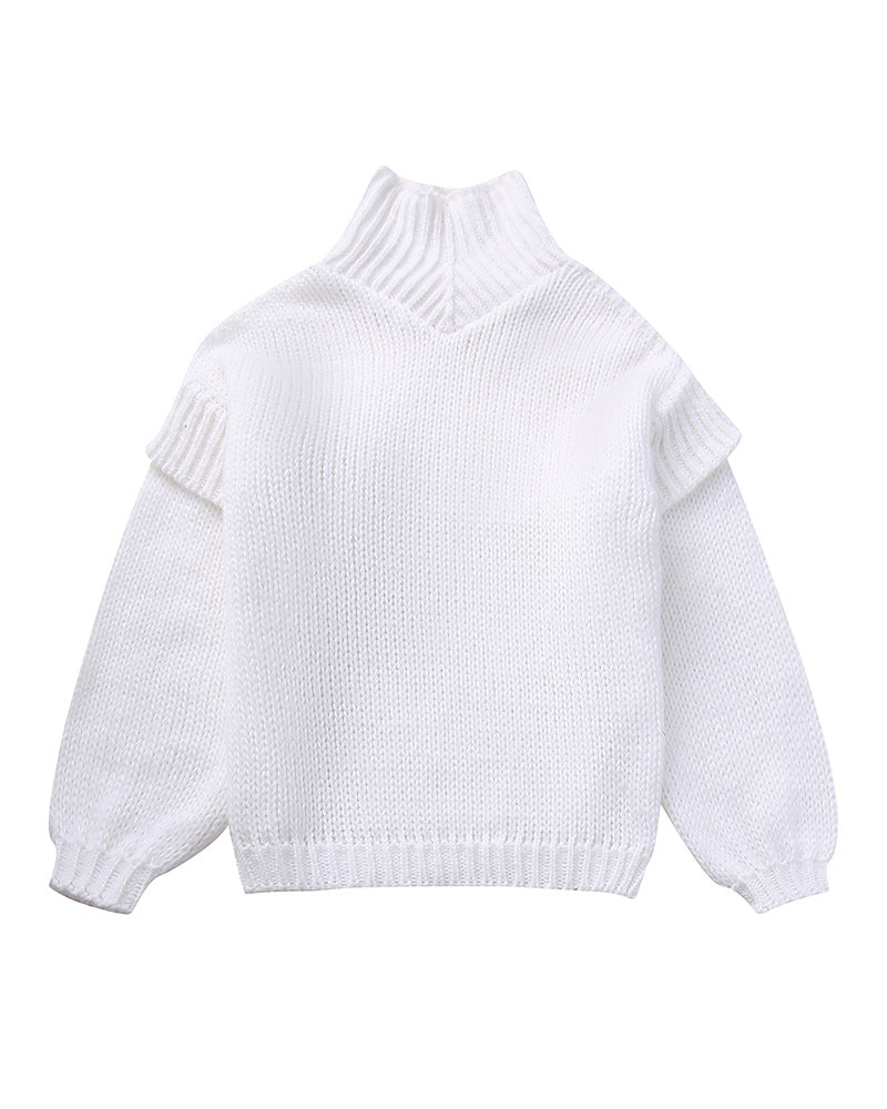 Pull col roulé oversize en maille pour femme