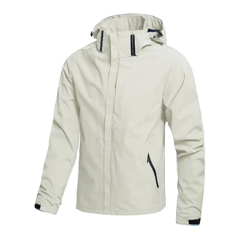 Beige Herren- Regenjacke