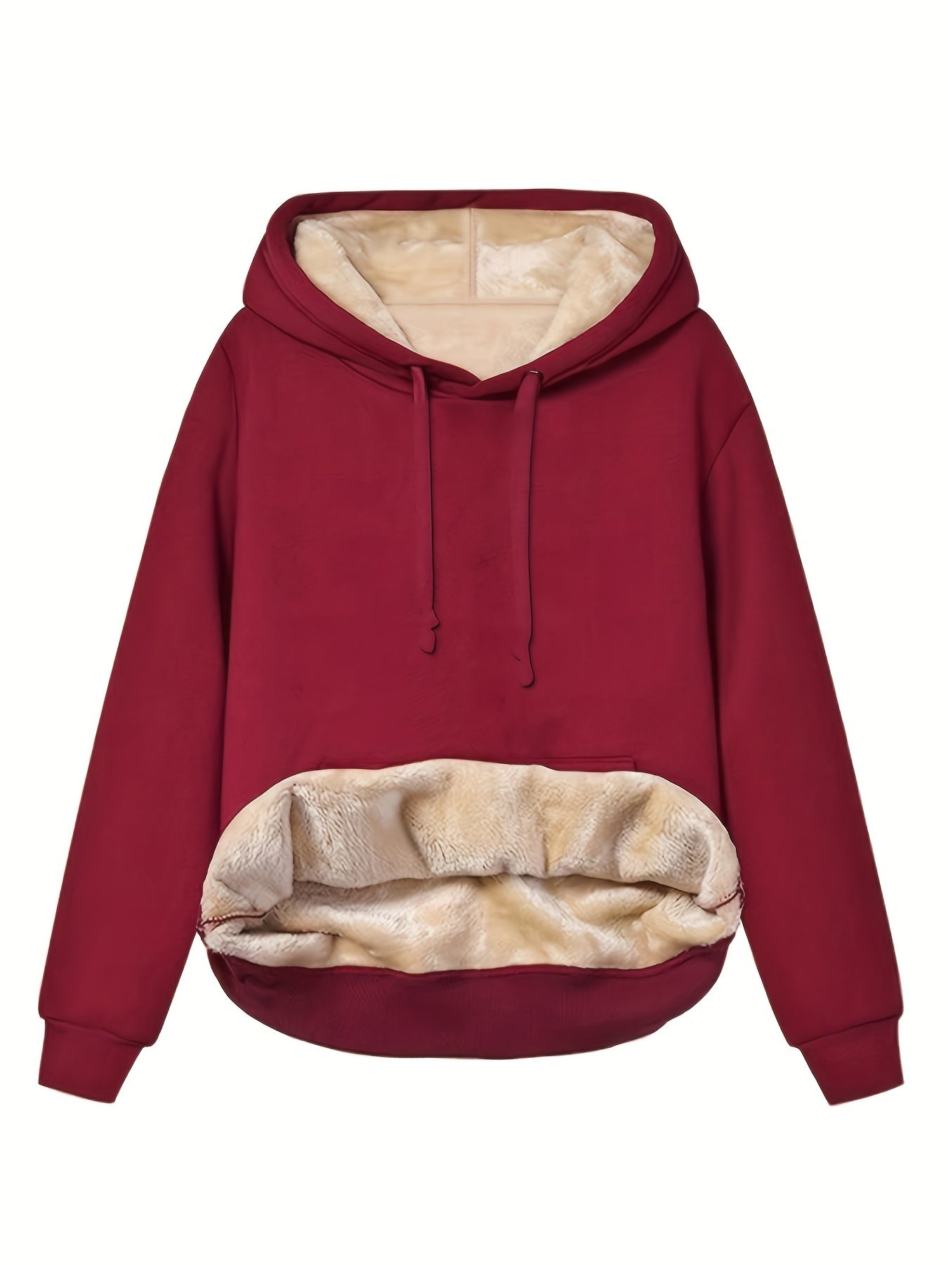 Roter Kapuzenpulli mit weichem Futter